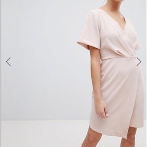 ASOS Closet London Wrap Front Mini Shift Dress